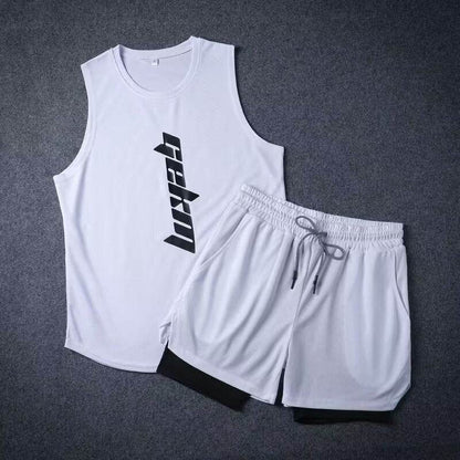 Speed Men's Athletic Shorts and Tank top Workout Clothes 2PCS