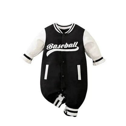 Baby One-piece Spring And Autumn Romper Baseball Uniform cloth