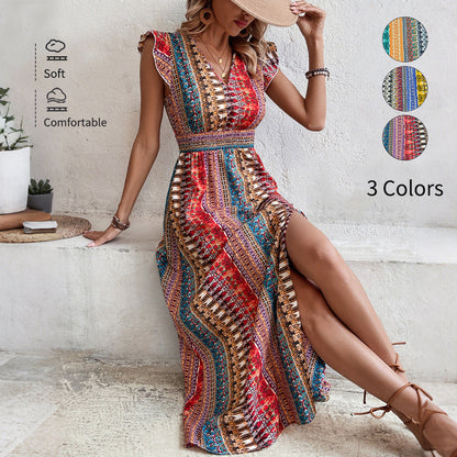 Women’s Casual Slim-Fit Split Dress – Stylish Fitted Midi Dress for Everyday & Evening Wear