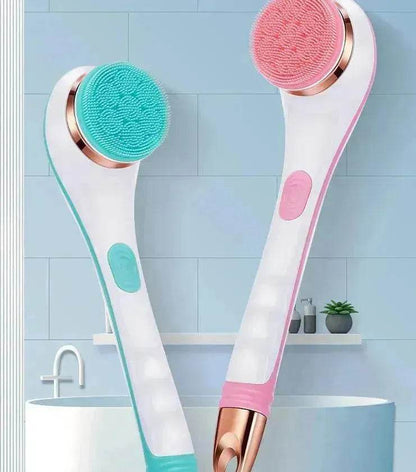 Brosse de Bain Électrique en Silicone, Exfoliant pour le Dos, Rechargeable USB, 2 Vitesses, Rotative, Étanche pour Douche Spa, Brosse Nettoyante pour le Corps