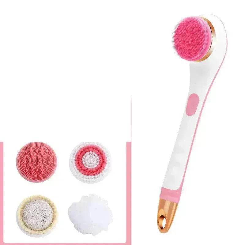 Brosse de Bain Électrique en Silicone, Exfoliant pour le Dos, Rechargeable USB, 2 Vitesses, Rotative, Étanche pour Douche Spa, Brosse Nettoyante pour le Corps