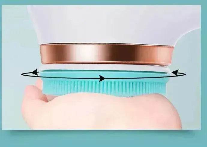 Brosse de Bain Électrique en Silicone, Exfoliant pour le Dos, Rechargeable USB, 2 Vitesses, Rotative, Étanche pour Douche Spa, Brosse Nettoyante pour le Corps
