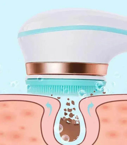 Brosse de Bain Électrique en Silicone, Exfoliant pour le Dos, Rechargeable USB, 2 Vitesses, Rotative, Étanche pour Douche Spa, Brosse Nettoyante pour le Corps