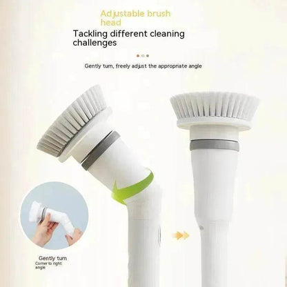Electric Scrubber Cleaning Wall Long Hadle Elbow Telescopic Multifunction Cleaning Brush