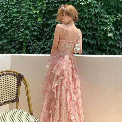 Élégante Robe Longue Maxi sans Manches à Imprimé Floral, Décontractée pour l'Été et l'Extérieur pour Femmes