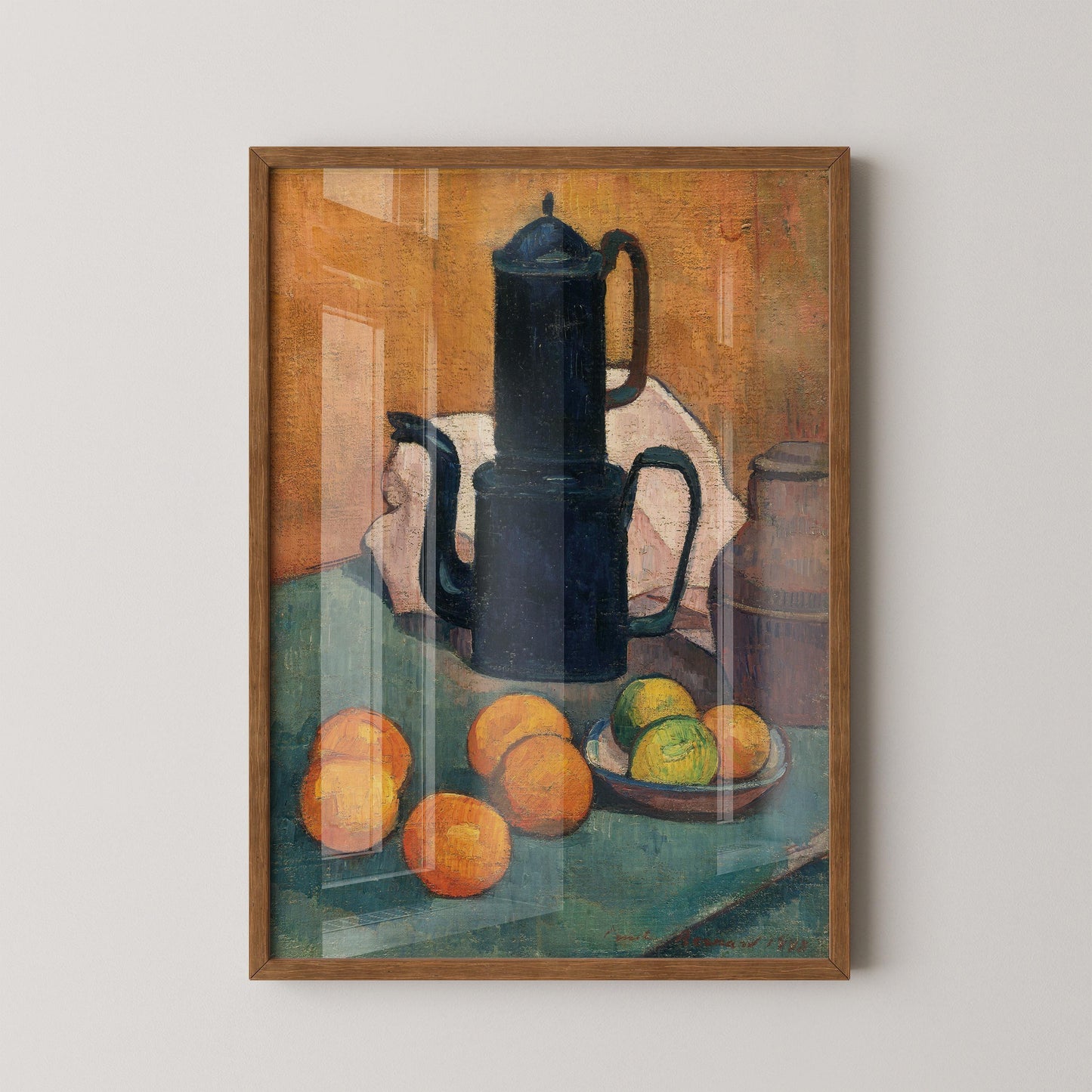 Emile Bernard Still Life Art Print: The Blue Coffee Pot (Framed or Unframed)