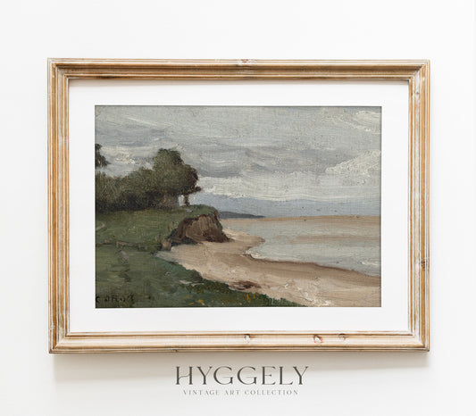 Impression d'art Paysage côtier vintage en bord de mer L0140