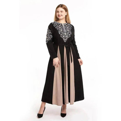 European And American Large Fashion Embroidery Dress