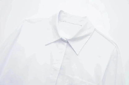 European And American Style Waistband Lapel Windbreaker Short Crop Tank Shirt