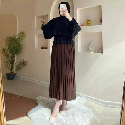 Magnifique ensemble de jupe plissée pour femmes du Moyen-Orient (Arabie, Dubaï, Turquie)