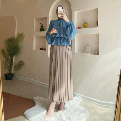 Magnifique ensemble de jupe plissée pour femmes du Moyen-Orient (Arabie, Dubaï, Turquie)