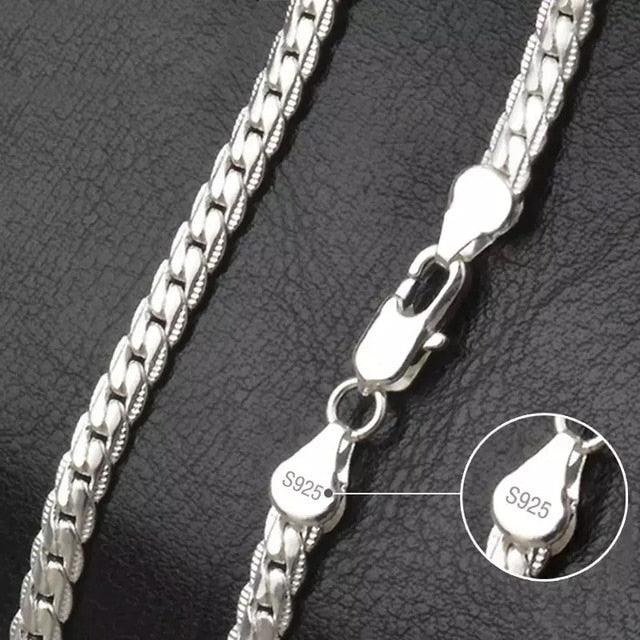 18k Gold Side Chain Necklaces