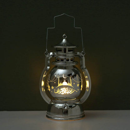 Ramadan Aïd Moubarak Lanterne LED Décoration de fête Cadeaux pour enfants Lanterne sculptée au laser du Moyen-Orient