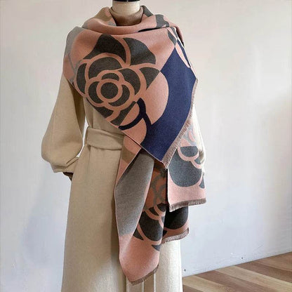 Winter Scarf Women – Soft Imitation Cashmere Warm Knitted Shawl