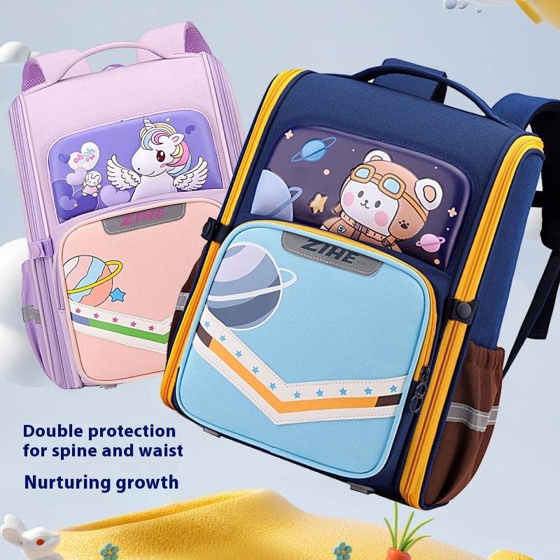 Sac à dos cartable grande capacité avec soutien dorsal