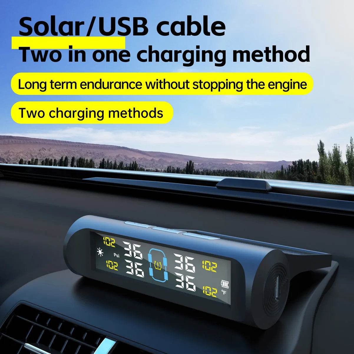 Système intelligent de surveillance de la pression des pneus automobile par capteur USB