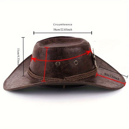 [Bullhide Cowboy Hat] Western Cowboy One Bullhide Rivet Cowboy Hat | Outdoor Sunshade Hat