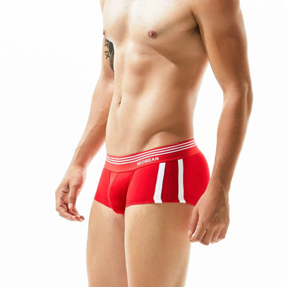 Men's Underwear Low Waist Cotton Seamless Boxer Briefs