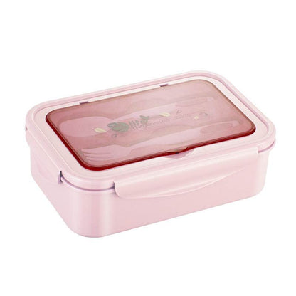 Kids Plastic Bento Lunch box with Cutleries