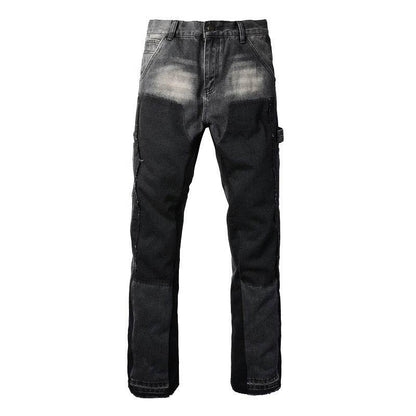 Denim Non-elastic Slim Fit Bootcut Trousers Men Jeans