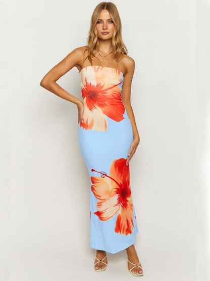 Women’s Summer Tube Top Dress – Casual Strapless Vacation & Beach Dress