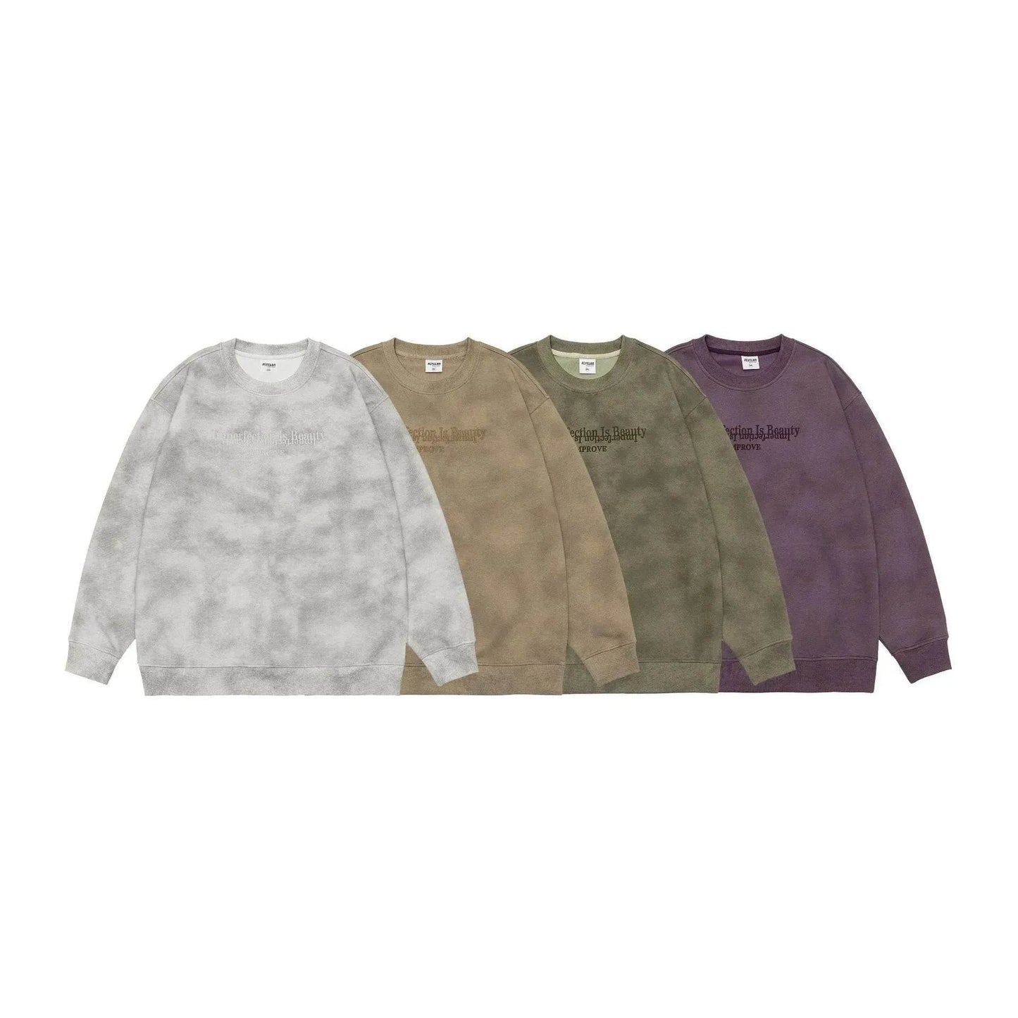 Retro heavy Oversized Crew neck Pullover sweatshirt for men