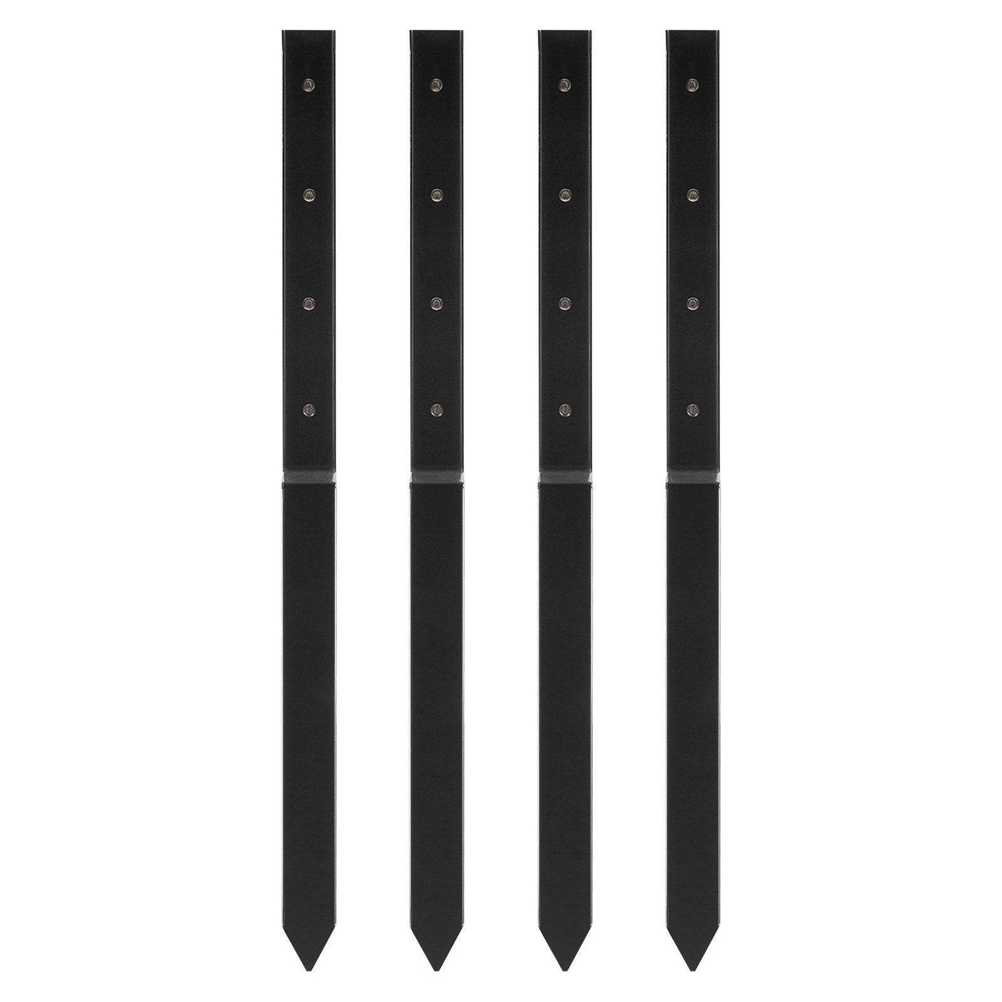 Fence Post Anchor Repair Kit, 4 Pack Inner Diameter 2 X2 Inches Heavy Duty Steel Fence Post Support Stakes, Anchor Ground Spike For Repair Tilted, Broken Wood Fence Post