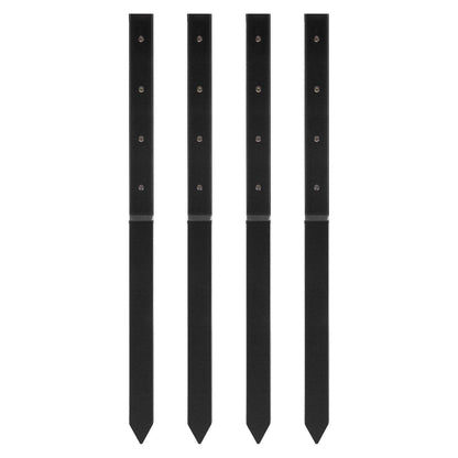 Fence Post Anchor Repair Kit, 4 Pack Inner Diameter 2 X2 Inches Heavy Duty Steel Fence Post Support Stakes, Anchor Ground Spike For Repair Tilted, Broken Wood Fence Post