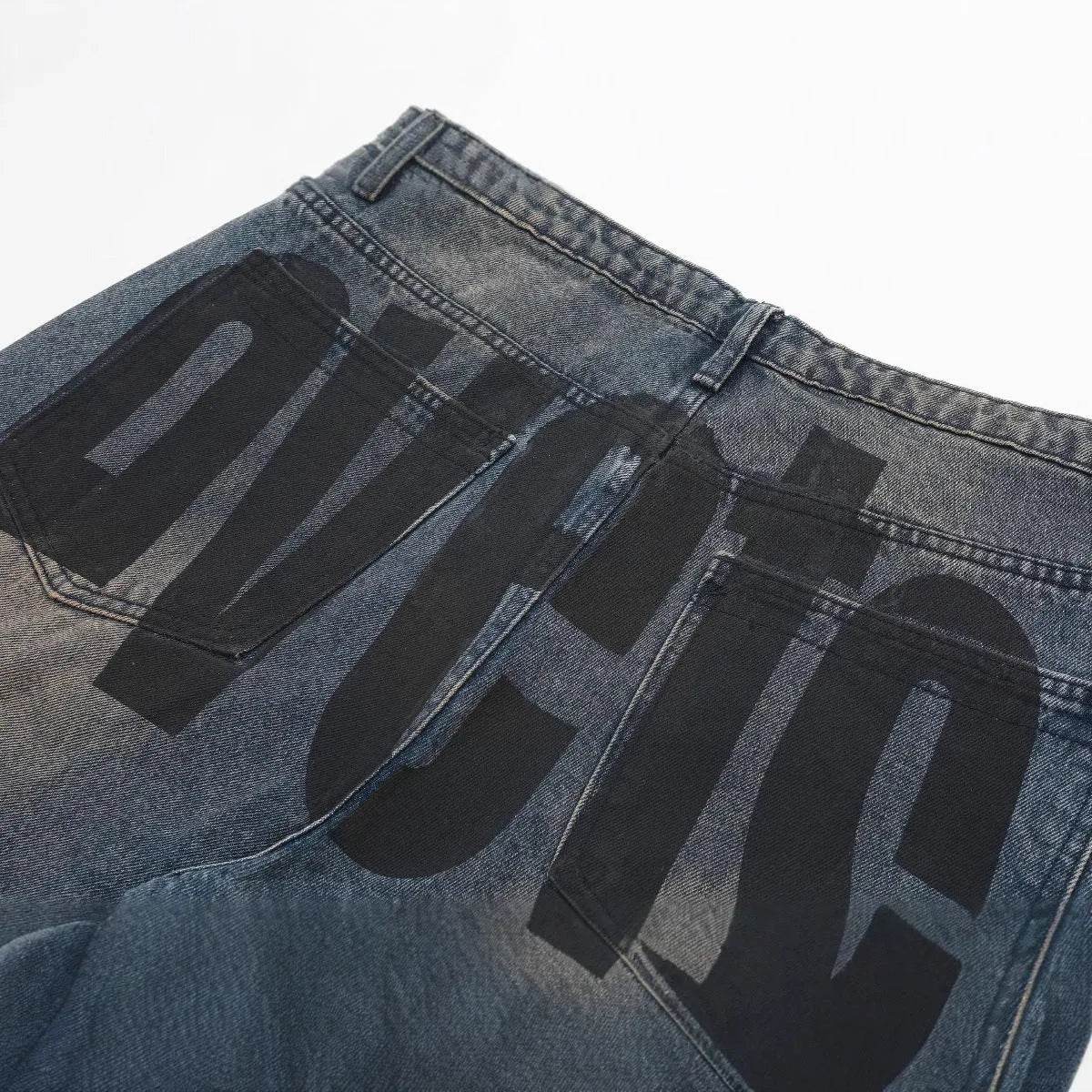 High Street American Washed Distressed Baggy Denim Baggy Jeans Pant Pant unisex