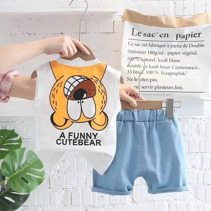 Vêtements pour enfants Ensemble gilet décontracté d'été deux pièces pour garçons