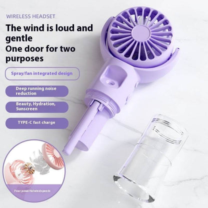 Usb Rechargeable Halter Portable F4 Handheld Spray Hydrating Fan