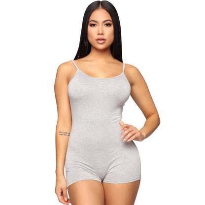 Women's One piece Athleisure wear Sleeveless Suspender Workout Yoga Short Jumpsuit