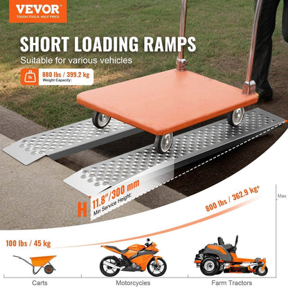47.2 X 8.5 Aluminum Ramps 880 LBS Capacity Loading Ramps 2PCS