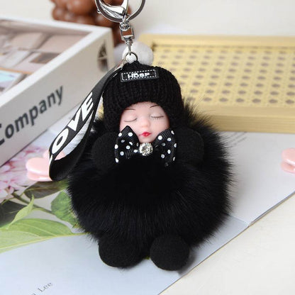 Cute Sleeping Doll Plush Doll Keychain Pendant Backpack Handbag Wallet Accessories
