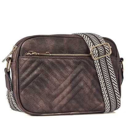 Daily Matching PU Leather Business Commute Zipper Crossbody Bags for women