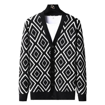 Slim fit  High-end Knitted Cardigan Sweater For Men