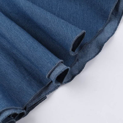 Fashion Tube Top Denim short mini Dress for Club