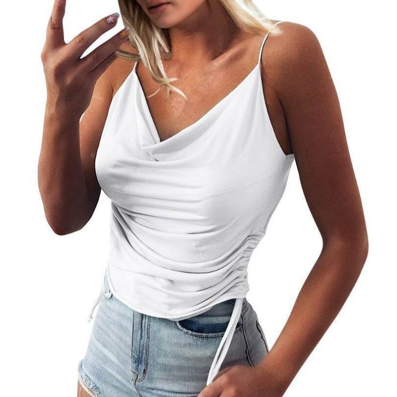 Spaghetti Strap Tops V-neck Camisole top Women Summer top