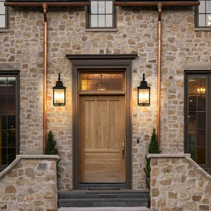 Large Outdoor Glass Wall Light Supports Many Types Of Bulbs -2 Packs