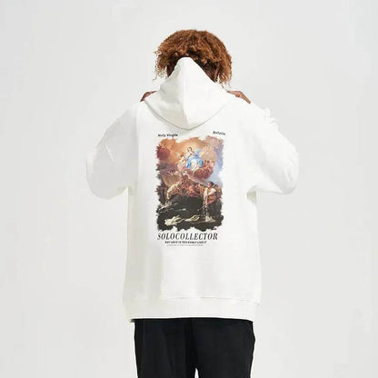 Solo Collector Printed  Drawstring Pullover Hoodie Sweatshirt Men