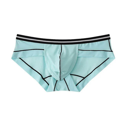 Ice Silk Men's Summer Breathable Solid Color Pouch Brief Underwear
