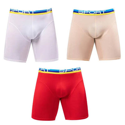 Anti-wear Ice Silk breathable Midway Boxer Beach swimming Underwear
