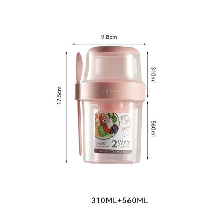 Portable Lock sealed Breakfast Oatmeal Cereal Nut Yogurt Fresh Fruit Salad Cup