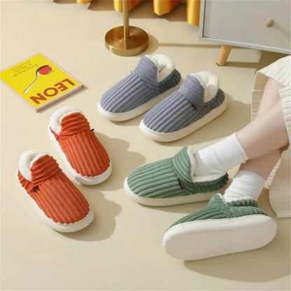 Hommes Hiver Nouvelles Femmes Pantoufles en Coton Extérieur Mode Couple Pantoufles Chaudes Intérieur Chambre Coton Peluche Chaussures Polaire Moelleuses