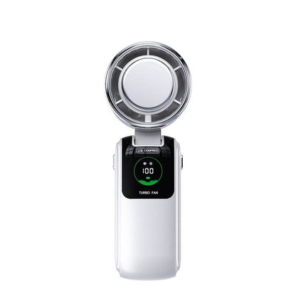 New Ice Pack High-Speed Handheld Eletirc Fan Speed Adjustable Folding Mini Fan Portable Outdoor Hanging Neck Small Fan