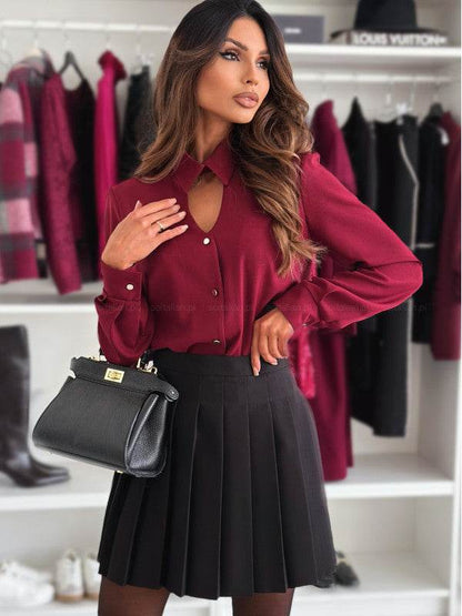 Elegant Fashion Button Long Sleeve business Office Formal Work Shirt For Women