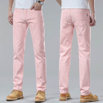 Men Fashion Brands Stretch Slim Fit Skinny Denim Pants jeans Trouser
