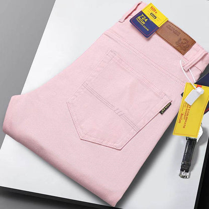Men Fashion Brands Stretch Slim Fit Skinny Denim Pants jeans Trouser