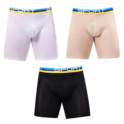 Anti-wear Ice Silk breathable Midway Boxer Beach swimming Underwear