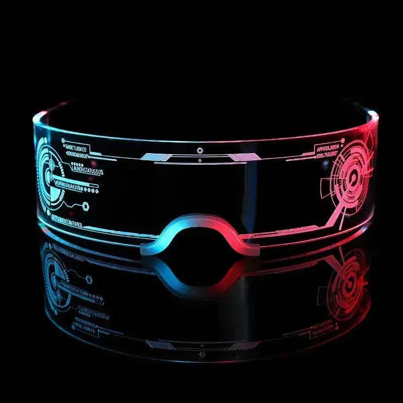Trendy Unisex 3D Luminous LED Light up Glasses for cosplay Rave Festivals Bars Clubs Parties  Futuristic Light up Eyeglass